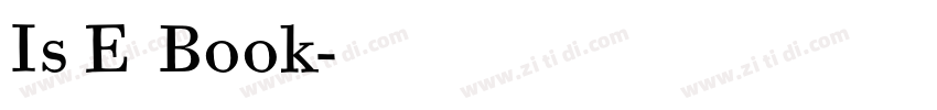 Is E  Book字体转换